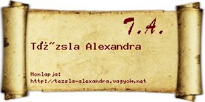 Tézsla Alexandra névjegykártya